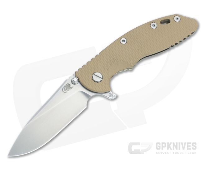 Hinderer XM-18 3.5 Skinny Hollow Ground Slicer Coyote G10 Stonewash Bronze - HK-1732