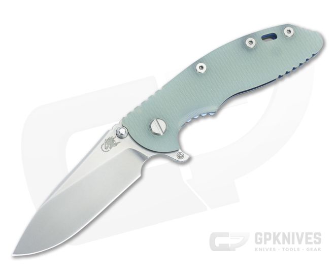 Hinderer XM-18 3.5 Skinny Hollow Ground Slicer Translucent G10 Stonewash Blue - HK-1733