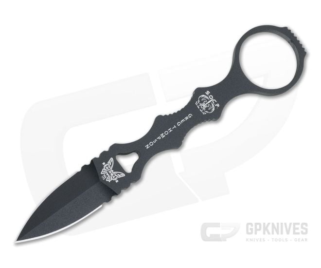 Benchmade Mini SOCP Dagger Black Fixed Blade Knife 173BK - BM-173BK