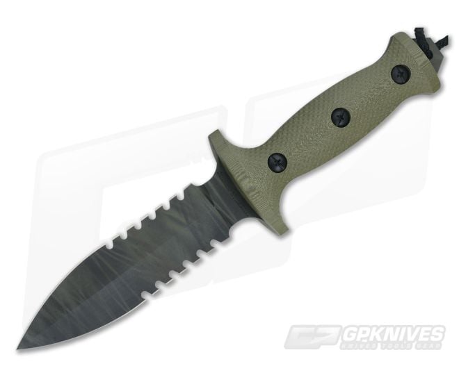 Treeman Knives 6" Combat Dagger OD Green G10 - CU-1741