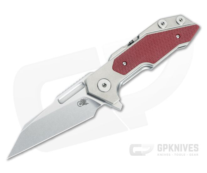 Hinderer Full Track Wharncliffe Red G10 Stonewash - HK-1747