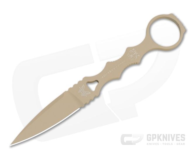 Benchmade 174SN SOCP Single-Edge Dagger Sand Tan Cerakote 440C Fixed Blade Knife (2.75" Blade) - BM-174SN