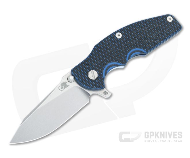 Hinderer Jurassic Hollow Ground Slicer Blue/Black G10 Stonewash Blue - HK-1750