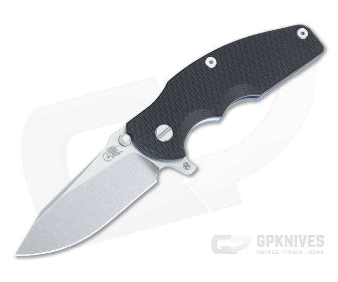 Hinderer Jurassic Hollow Ground Slicer Black G10 Stonewash Blue - HK-1751