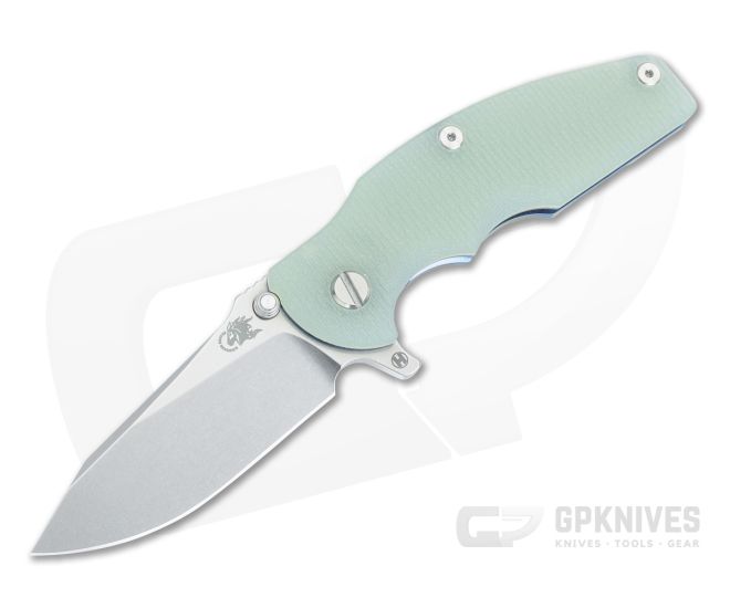Hinderer Jurassic Hollow Ground Slicer Translucent G10 Stonewash Blue - HK-1752