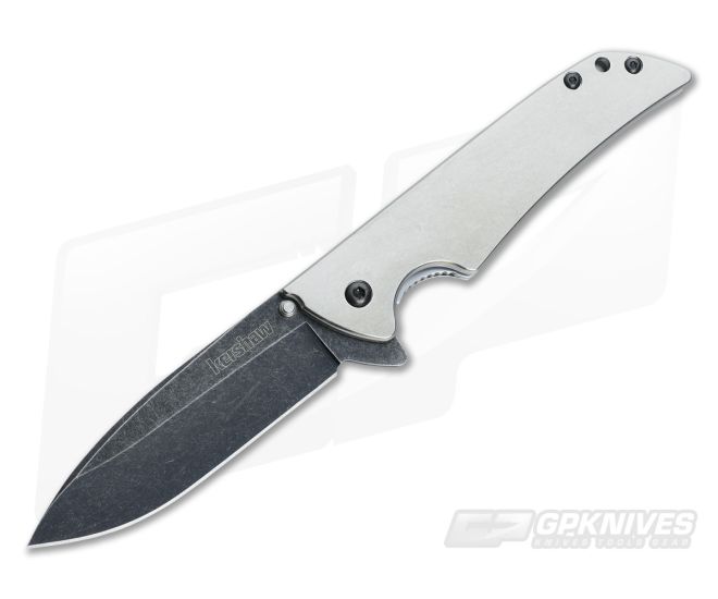 Flytanium Titanium Handled Kershaw Skyline 1760BW Blackwashed Plain - FT-1760BW-FLY