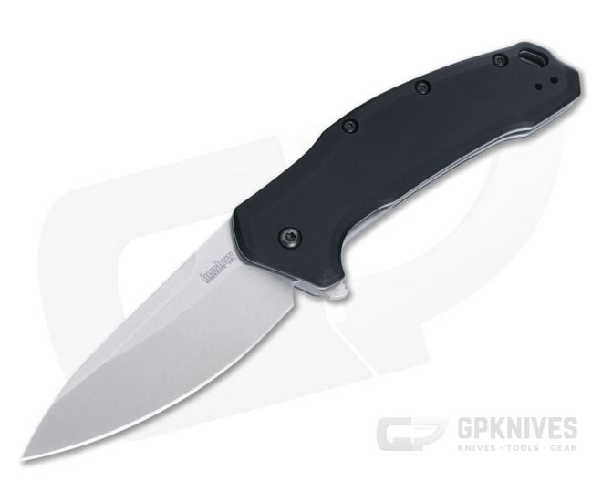 Kershaw Link Black Handle Stonewash M390 Flipper 1776BLK - KS-1776BLK