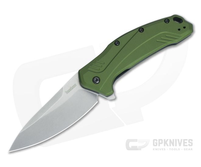 Kershaw Link Magnacut Assisted Flipper Green Handle 1776OLSW - KS-1776OLSW