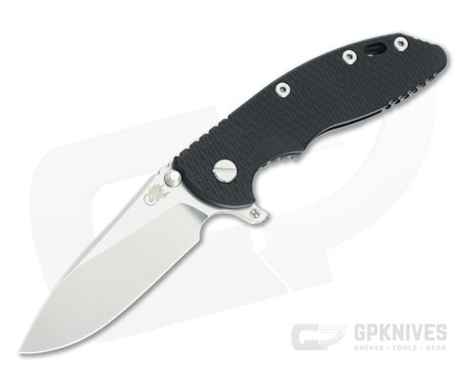 Hinderer XM-18 3.5 Hollow Ground Slicer Black G10 Stonewash DLC - HK-1786