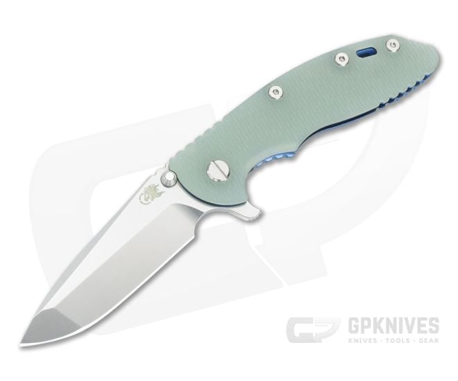 Hinderer XM-18 3.5 20CV Spanto Translucent Green G10 Stonewash Blue - HK-1792