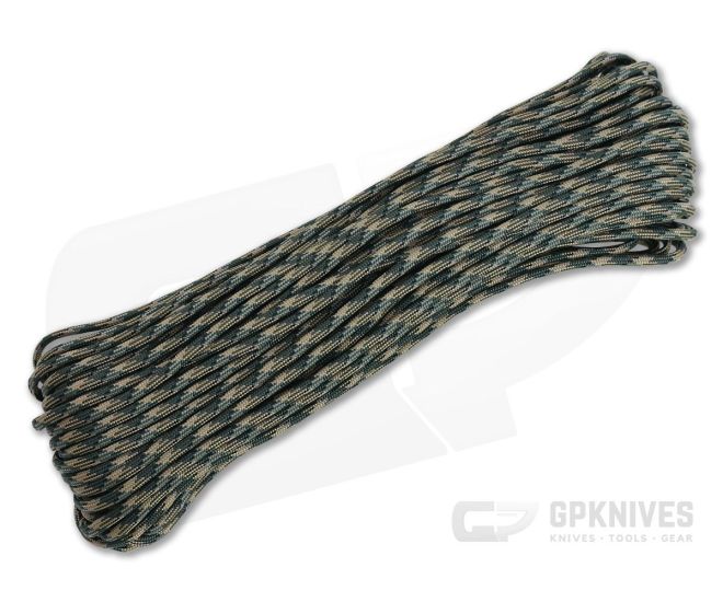 550 Paracord Woodland Camo 100 Feet - PC-182
