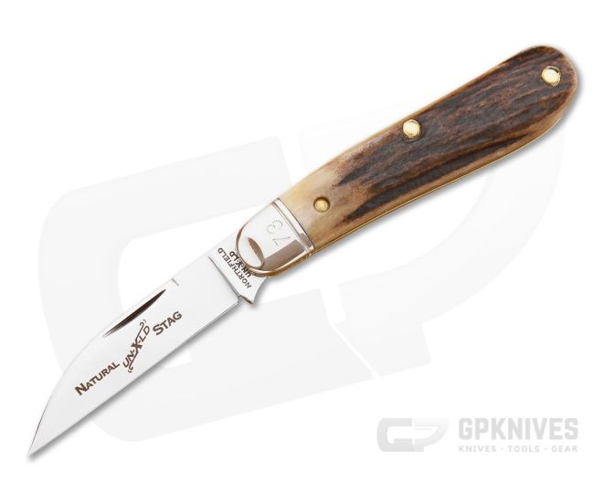 Northfield #18 Coyote Wharncliffe Natural Stag Serialized - GEC-180116-NS-S