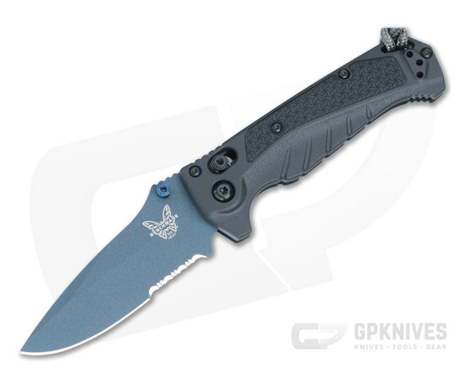 Benchmade 18065SBT-01 Mini Adira Part Serrated MagnaCut Tempest Gray Grivory - BM-18065SBT-01