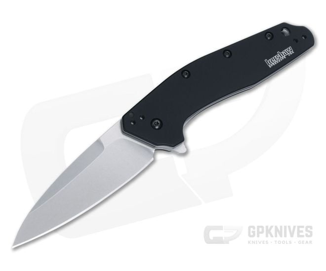 Kershaw Dividend Black Handle Stonewash M390 Flipper 1812BLK - KS-1812BLK