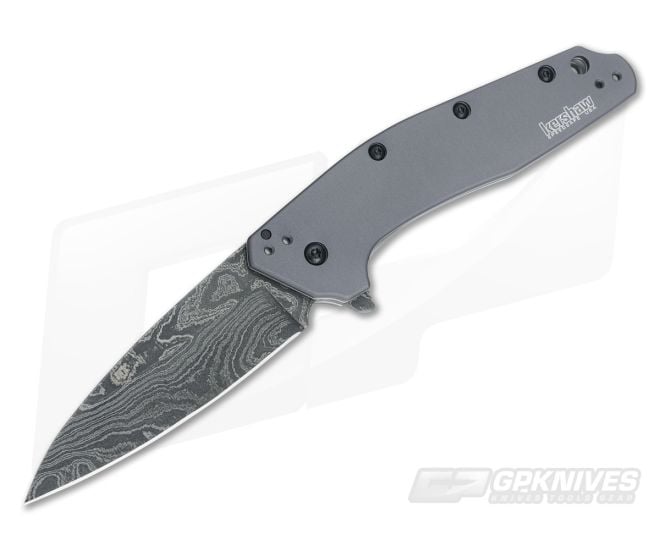 Kershaw Dividend Gray USA Damascus Folder 1812GRYDAM - KS-1812GRYDAM