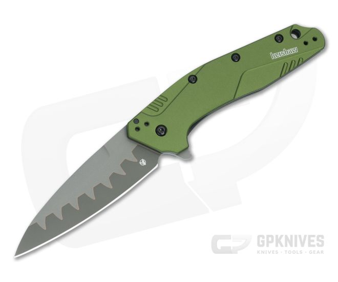 Kershaw Dividend Green Handle Composite Blade 1812OLCB - KS-1812OLCB