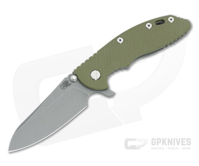 Hinderer XM-18 3.5 Sheepsfoot OD Green G10 Working Finish - HK-1813