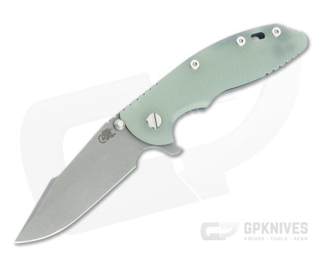 Hinderer XM-18 3.5 Harpoon Spanto Translucent Green G10 Battle Blue - HK-1820