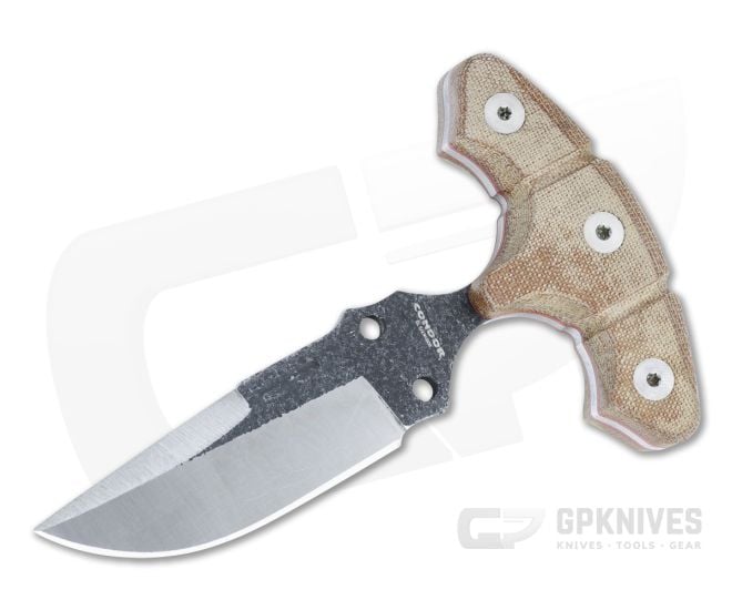 Condor Tool & Knife Tactical P.A.S.S. EDC Dagger 440C Natural Micarta Fixed Blade CTK1828-4.0-4C - CTK-1828-4.0-4C