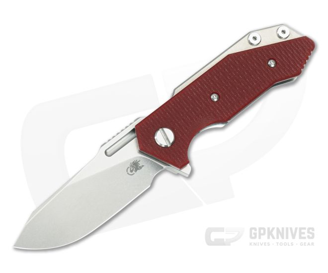 Hinderer Halftrack Slicer Red G10 Stonewash - HK-1840
