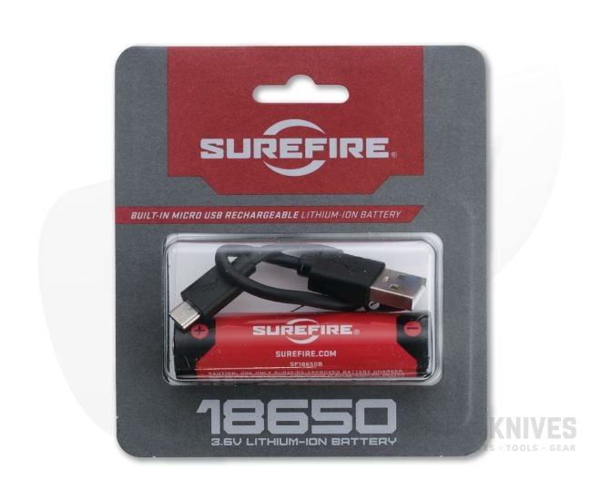 SureFire 18650B 3500 mAh Micro USB Lithium Ion Rechargeable Battery - SF-18650B