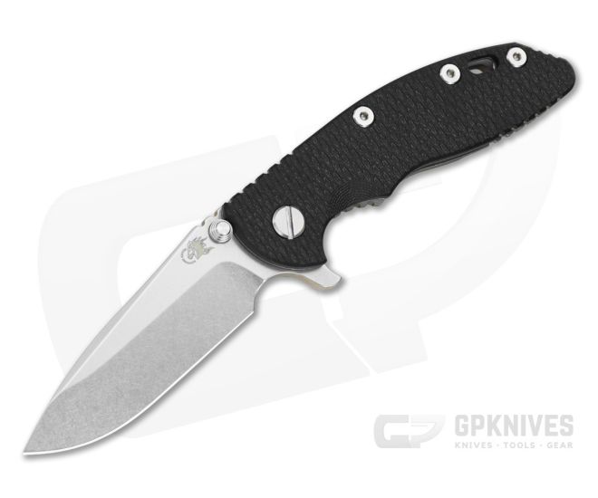 Hinderer XM-18 3.25 Stonewash Spearpoint Black G10 Working Finish - HK-1867