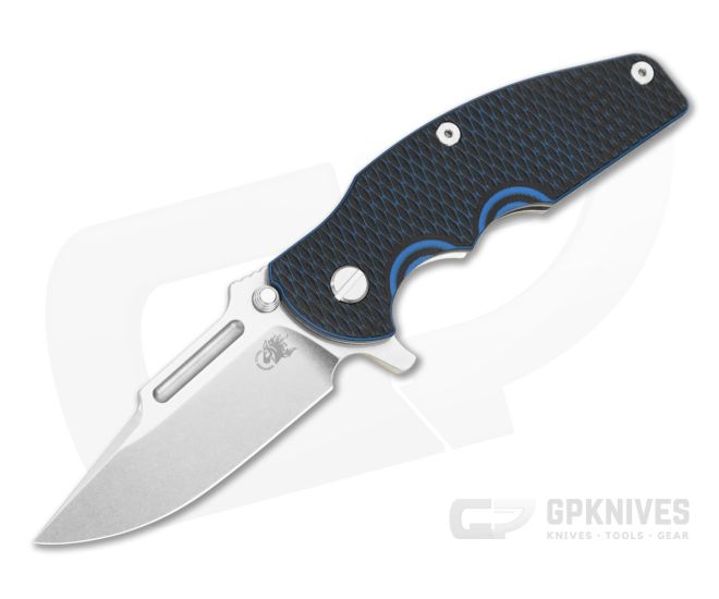 Hinderer Jurassic Frontier Clip Point Black/Blue G10 Stonewash Magnacut - HK-1890