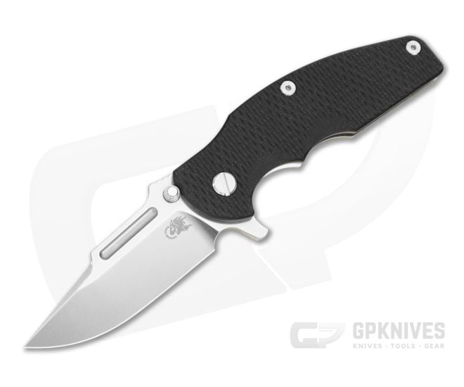 Hinderer Jurassic Frontier Clip Point Black G10 Stonewash Magnacut - HK-1891
