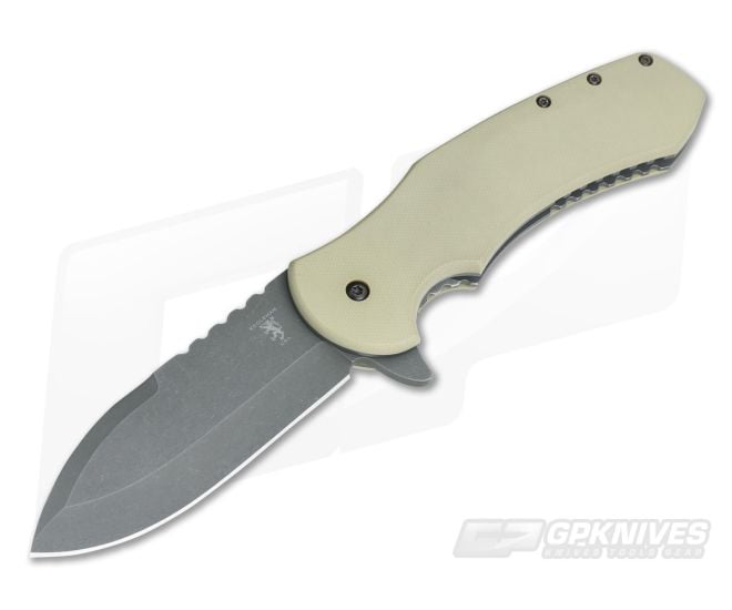 Sam Eddleman Gladiator Flipper Tan G10 N690 - CU-1892