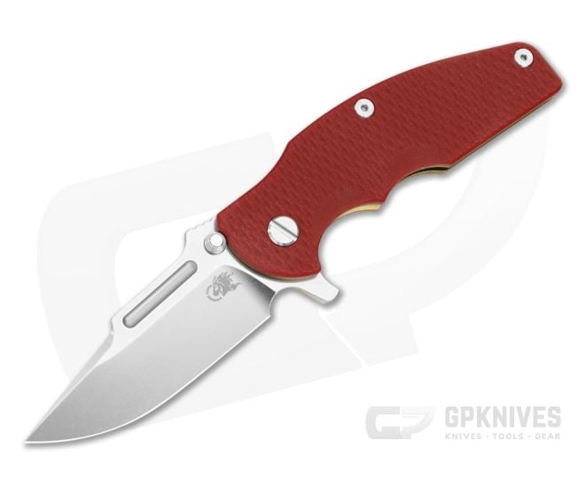 Hinderer Jurassic Frontier Clip Point SW MagnaCut Red G10 Stonewash Bronze - HK-1893