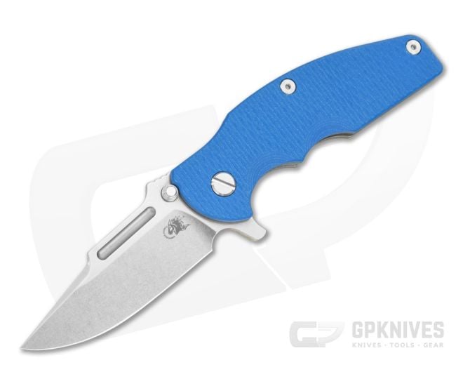 Hinderer Jurassic Frontier Clip Point SW MagnaCut Blue G10 Working Finish - HK-1896