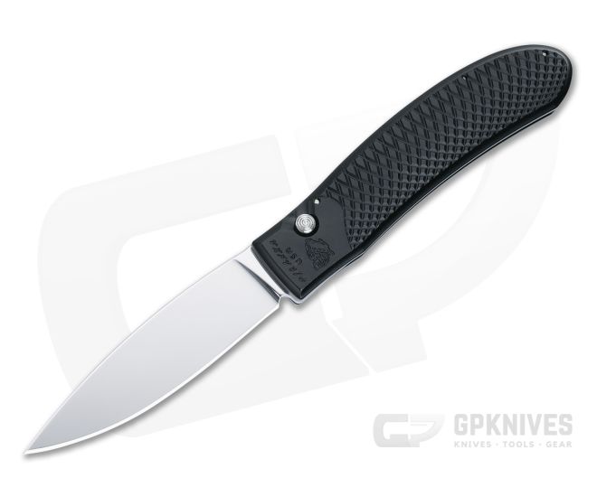 Piranha P18 Toxin Automatic Black Aluminum Handle Mirror Polished 154CM Drop Point Blade 18BK - PRN-18BK