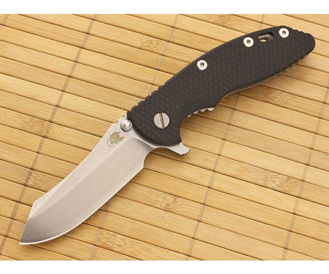 Hinderer Knives XM-18 3.5" Black Skinner Flipper - HK-XM-18BLK-35SKF