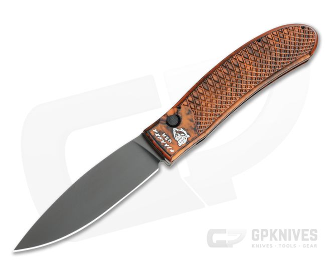 Piranha P18 Toxin Tactical PVD 154CM Orange Button Lock Automatic - PRN-18OT
