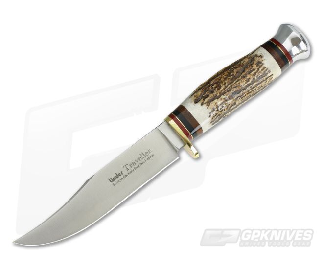 Linder Knives Large Traveller Bowie Stag Handle 190112 - LD-190112