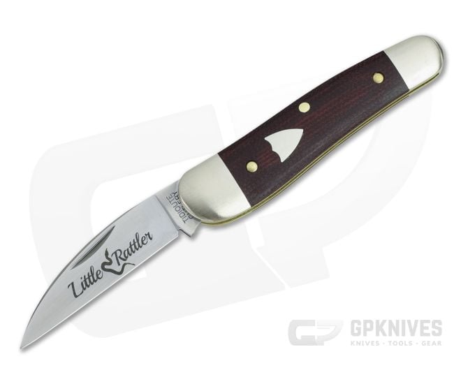 Tidioute #19 Little Rattler Red Coral Canvas Micarta 190120 - GEC-190120-RCCM