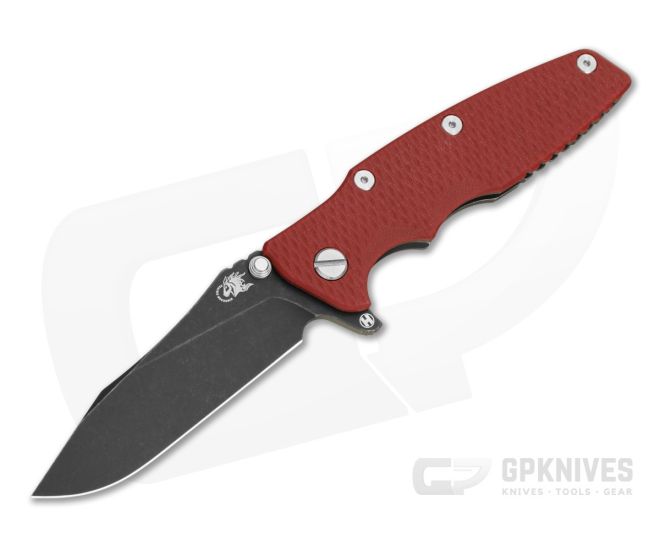 Hinderer Eklipse 3.5 Hollow Ground Slicer Red G10 Battle Black - HK-1901