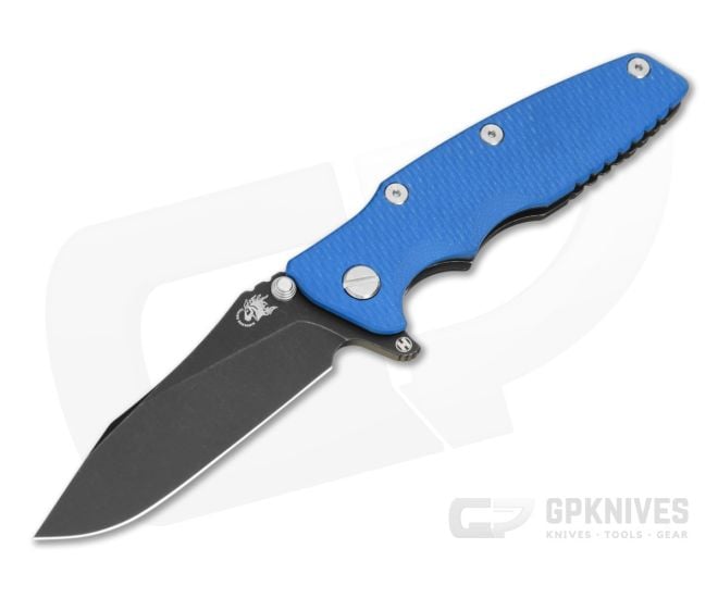 Hinderer Eklipse 3.5 Hollow Ground Slicer Blue G10 Battle Black - HK-1904