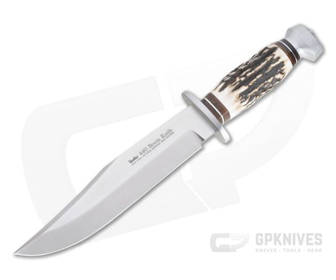 アンティークなビンテージナイフ　リンダークラシック ゾーリンゲンGERMANY Linder Knives Solingen Original Bowie Stag Handle Fixed Blade