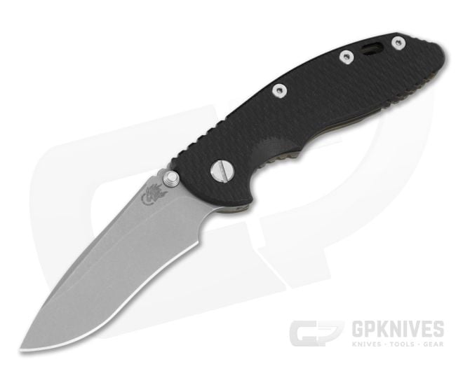 Hinderer XM-18 3.5" Recurve Non-Flipper Black G10 Battle Bronze Titanium and MagnaCut Working Finish Folding Knife (3.50" Blade) - HK-1973