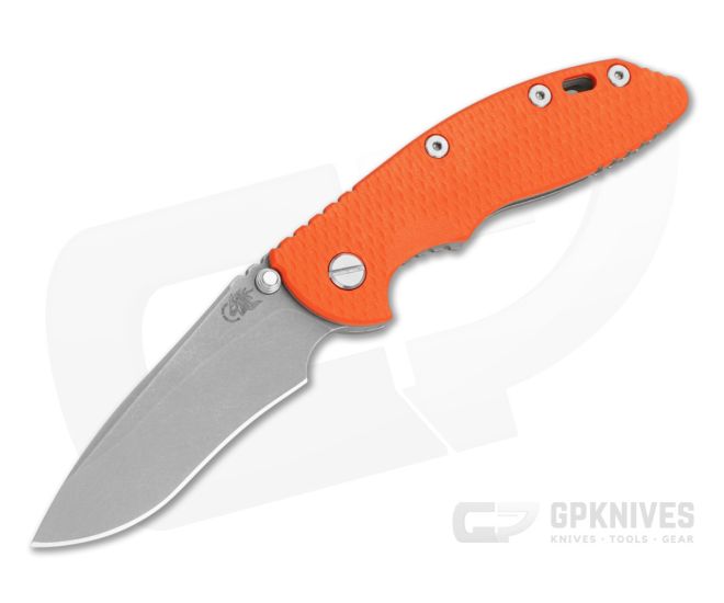 Hinderer XM-18 3.5" Recurve Non-Flipper Orange G10 Working Finish Titanium and MagnaCut Working Finish Folding Knife (3.50" Blade) - HK-1974