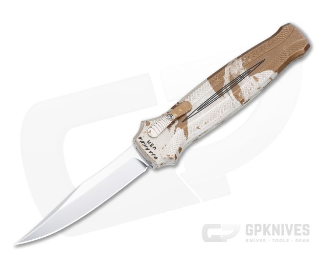 Piranha P19 Rated-R OTF Automatic Camo Aluminum Handle Mirror Polished 154CM Blade 19C - PRN-19C
