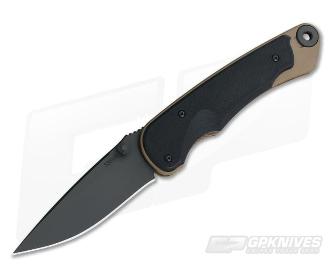 Spartan Blades Akribis Folding Knife FDE Handle w/Black G10 - SB-1BKDEGB