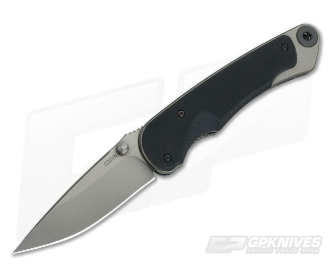 Spartan Blades Akribis Folding Knife Meteorite Handle w/Black G10 - SB-1MGMGGB