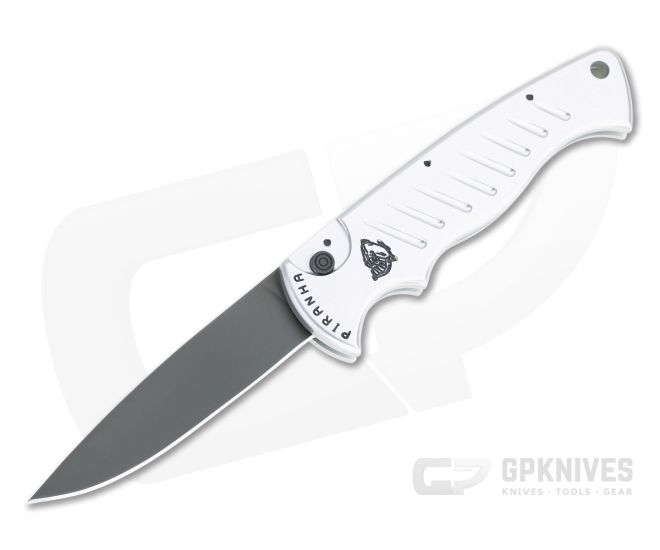 Piranha P1 Pocket Tactical PVD 154CM Silver Button Lock Automatic - PRN-1ST