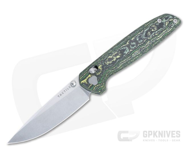 Tactile Knife Co. Maverick Crossbar Lock Folder Milled Toxic Storm FatCarbon Handles MagnaCut Drop Point 20-MV-MC01-CFTS - TK-20-MV-MC01-CFTS