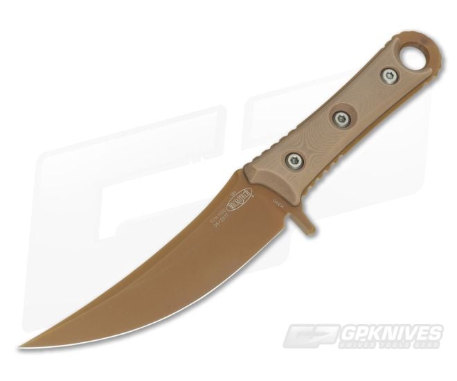 Microtech SBK G10 Tan PVD M390 Fixed Persian 200-1PVDTN - MT-200-1PVDTN