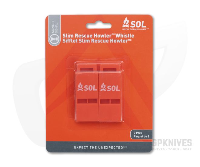 Adventure Medical Kits Slim Rescue Howler Whistle 2-Pack 20010 - AMK-20010