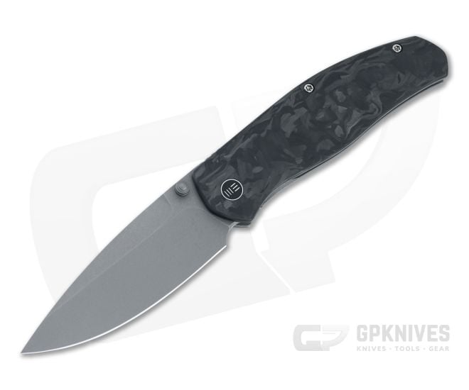 WE Knives Esprit Laconico Gray Stonewashed 20CV Marble Carbon Fiber Titanium Frame Lock 20025A-A - WE-20025A-A