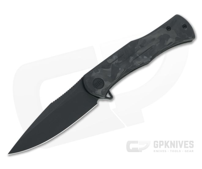 WE Knives Primoris Black Stonewashed 20CV Marbled Carbon Fiber Frame Lock Flipper WE20047B-1 - WE-WE20047B-1